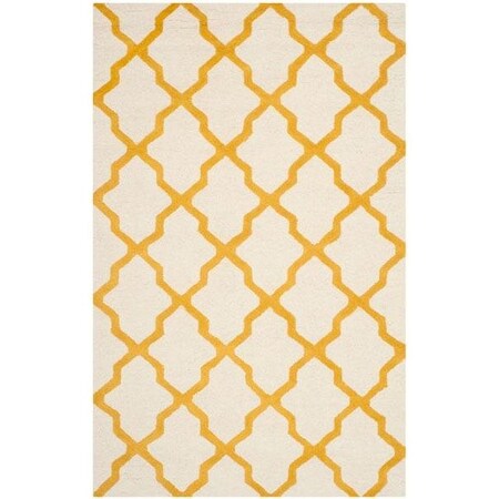Safavieh Cambridge Hand Tufted Square Rug- Ivory - Gold- 8 x 8 ft. CAM121U-8SQ